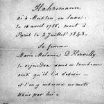 Documant écrit par Mélanie, trouvé dans sa tombe